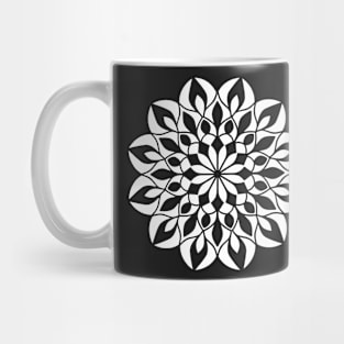 Decorative Mandala Flower White Mandala Mug